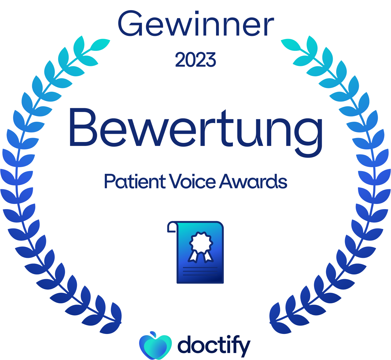 Gewinner Patient Voice Awards 2023 doctify